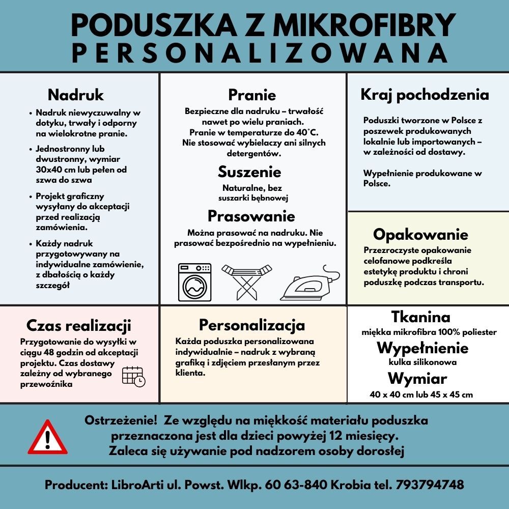 PODUSZKA Z WŁASNYM RYSUNKIEM