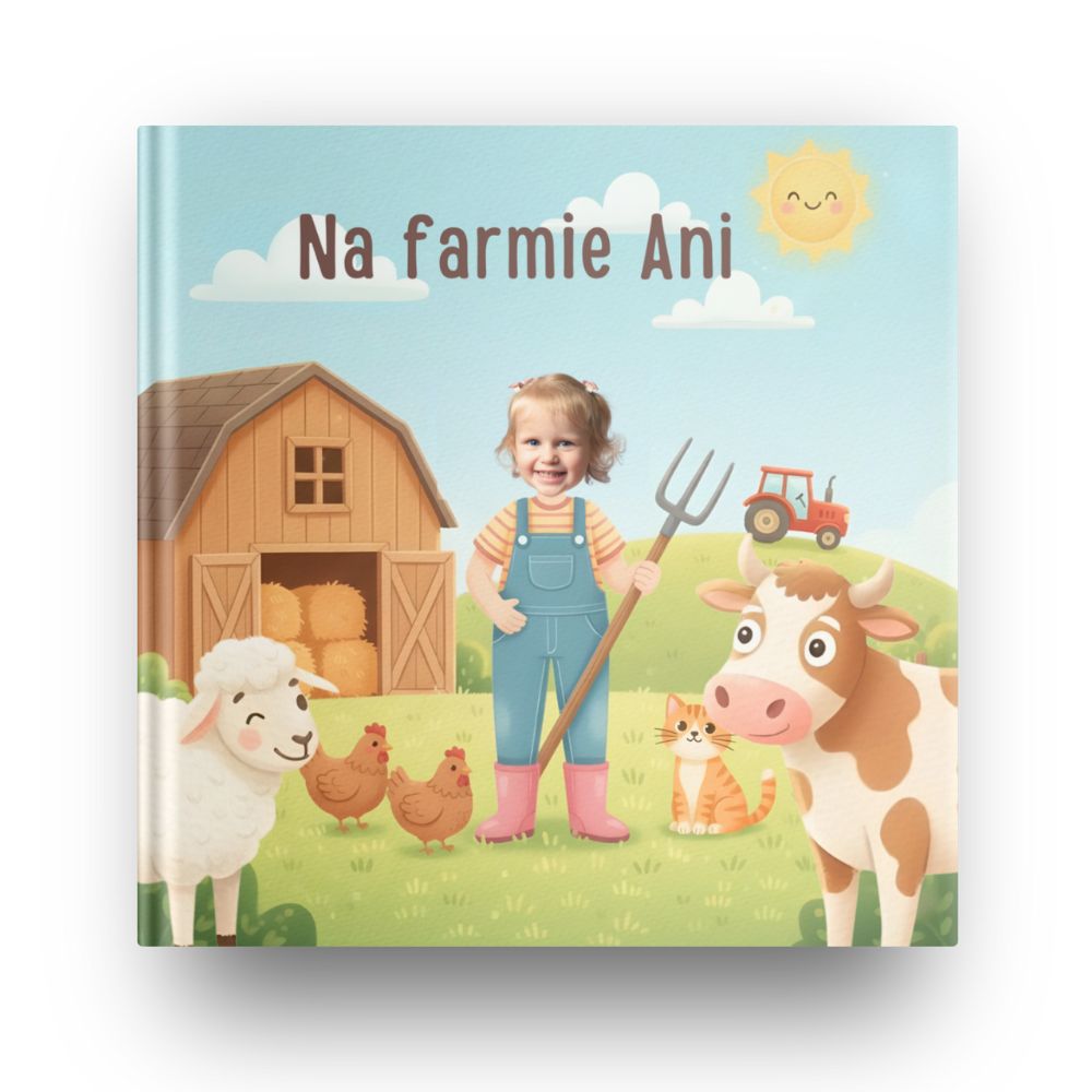 PERSONALIZOWANA_KSIAZKA_NA_FARMIE_Z_IMIENIEM_I_ZDJECIEM_DLA_DZIEWCZYNKI_NA_PREZENT (1) Personalizowana książka o farmie dla dziewczynki