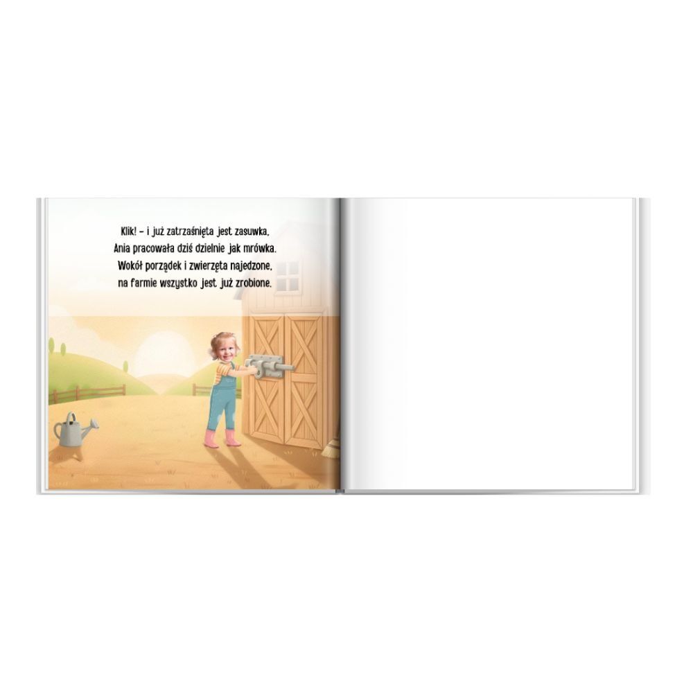 Personalizowana książka o farmie dla dziewczynki