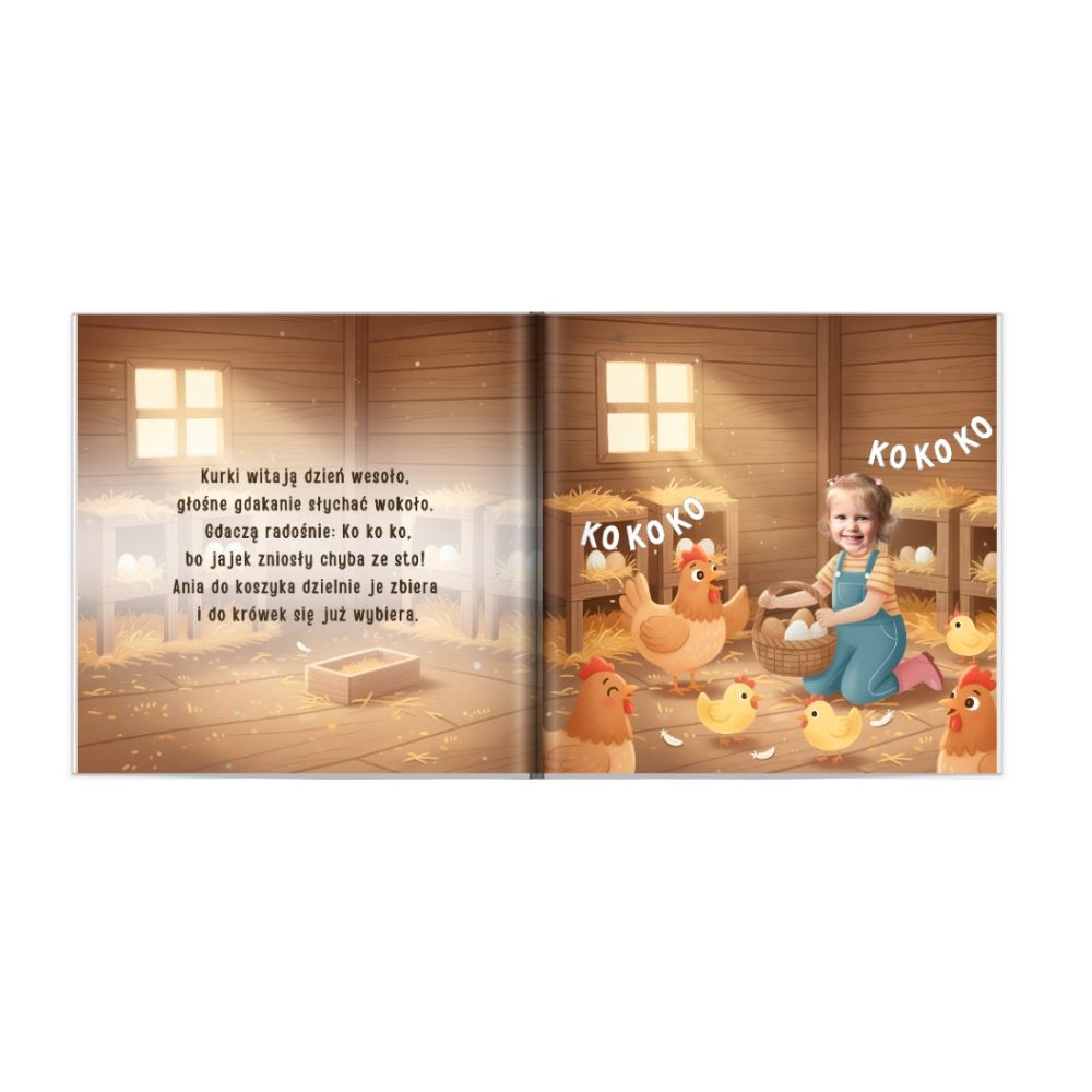Personalizowana książka o farmie dla dziewczynki