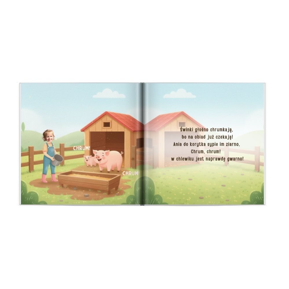 Personalizowana książka o farmie dla dziewczynki